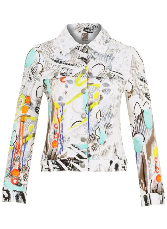 Cotton Blend Abstract Jacket sold by Revolution Boutique