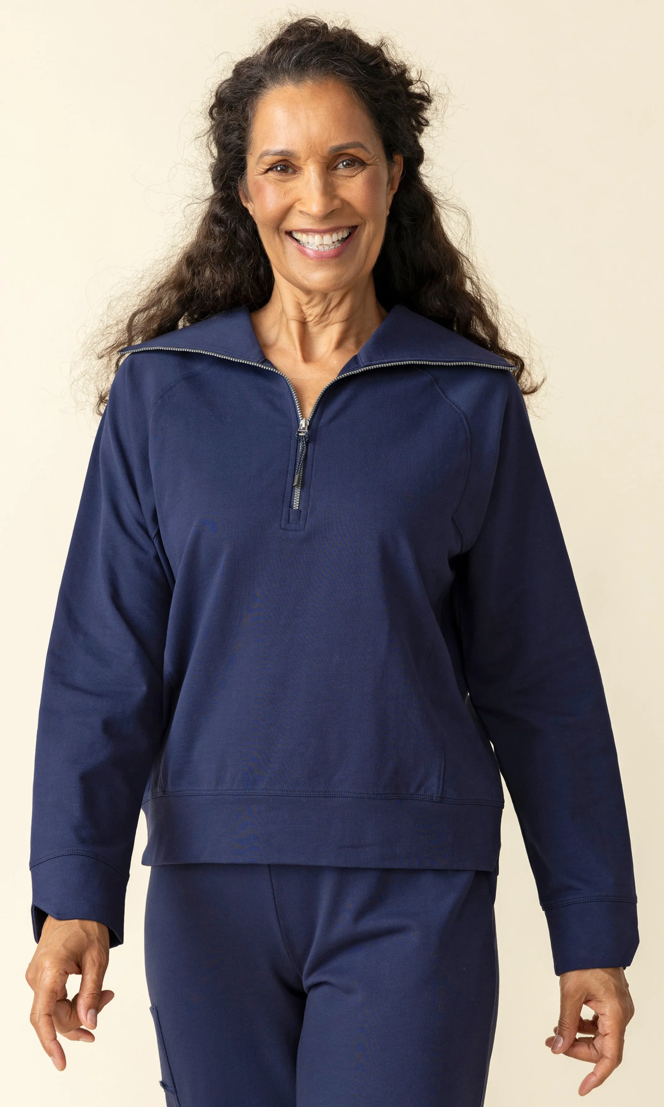 Cotton Quarter Zip Pullover sold by Revolution Boutique
