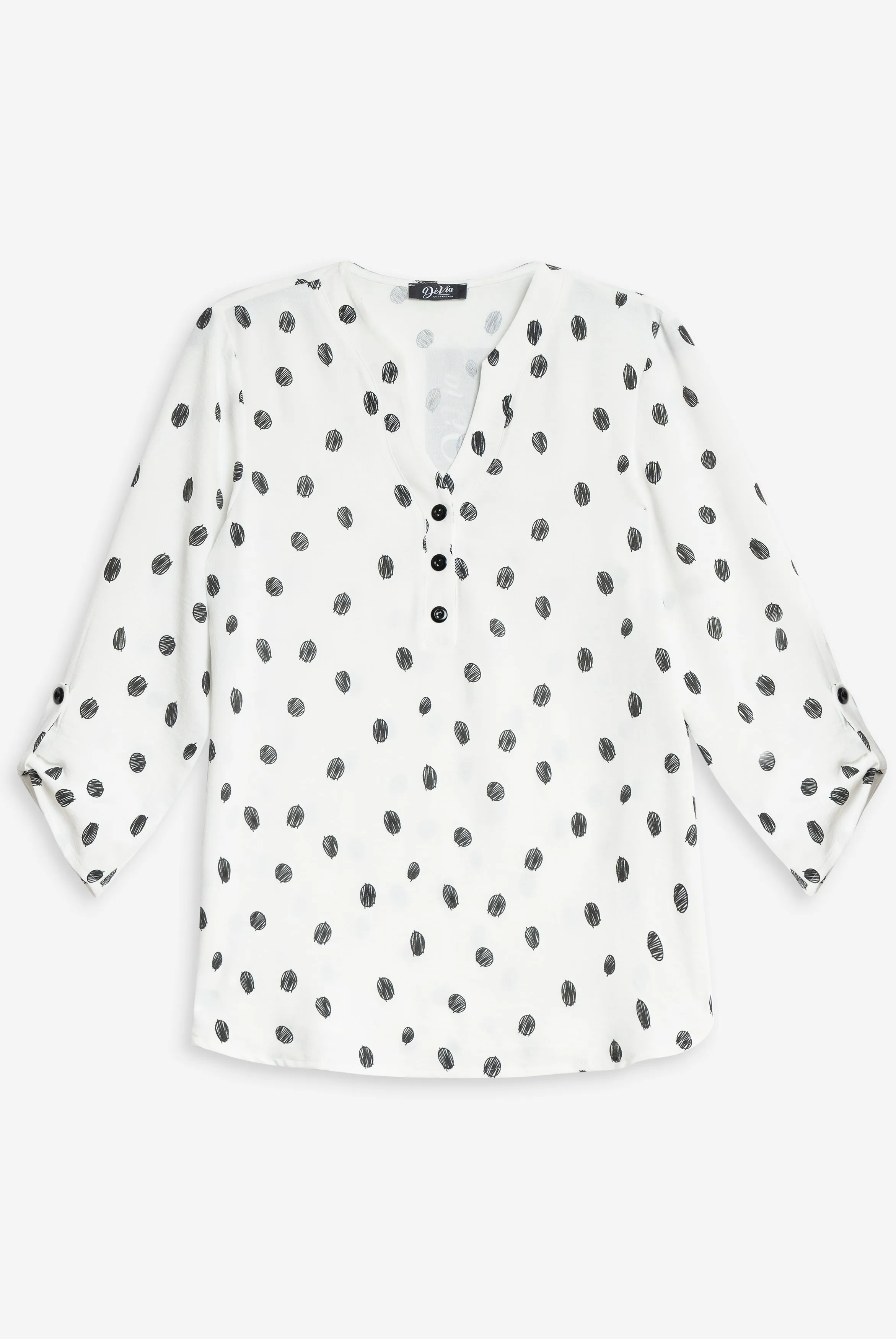 Hi Lo Notch Collar Button Top sold by Revolution Boutique