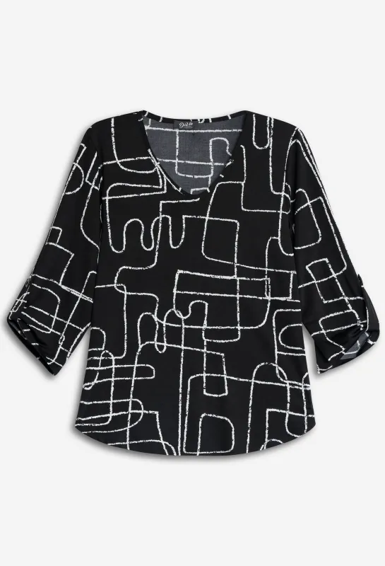 Hi Lo Button Sleeve Detail Top sold by Revolution Boutique