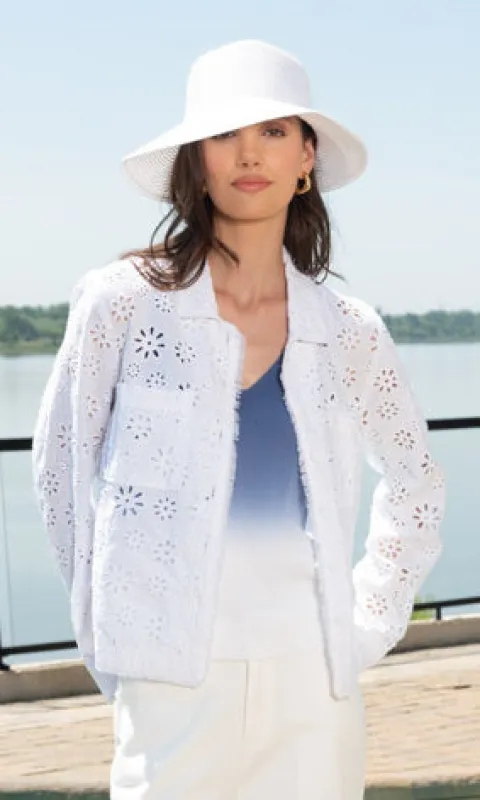 Linen Frayed Hem Button Jacket sold by Revolution Boutique