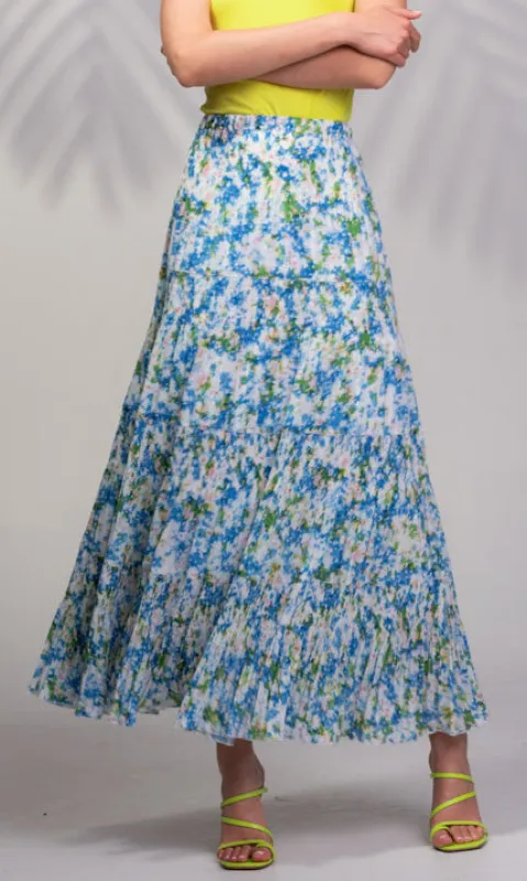 Pull On Floral Flowy Skirt sold by Revolution Boutique