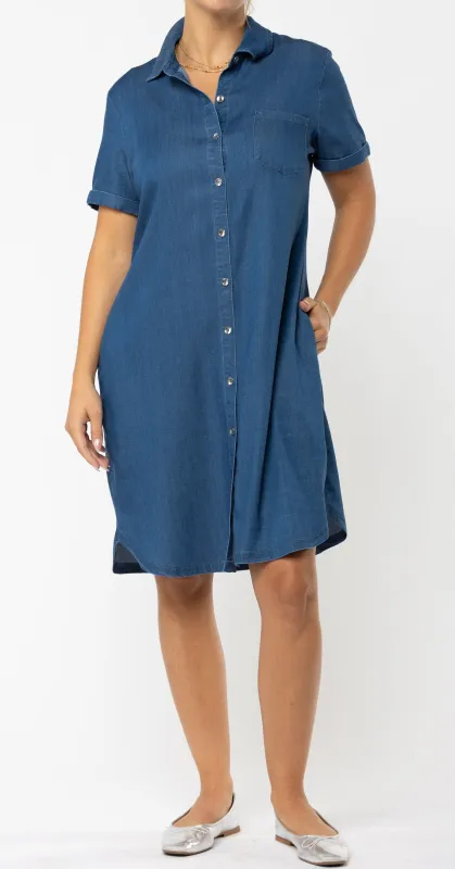 Button Down Cap Sleeve Dress sold by Revolution Boutique