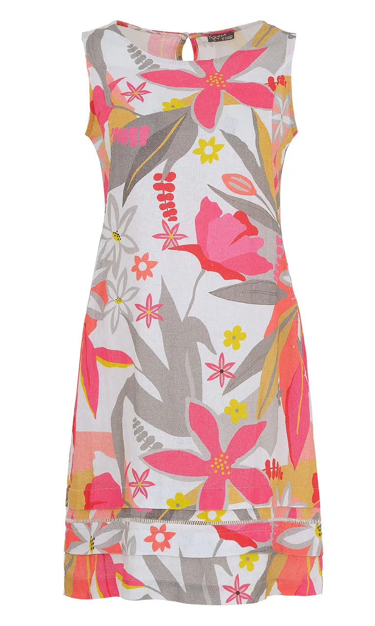 Linen Tiered Hem Dress sold by Revolution Boutique