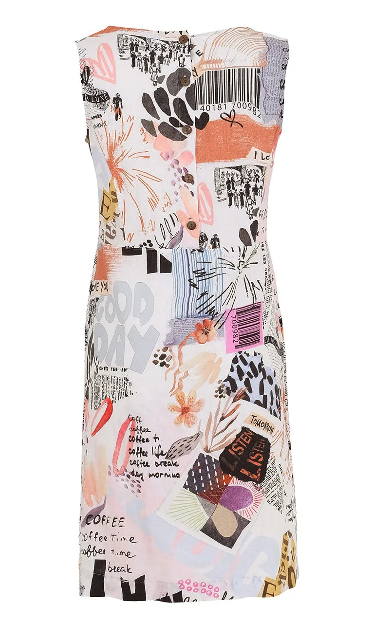 Button Back Linen Dress sold by Revolution Boutique product image thumbnail 3