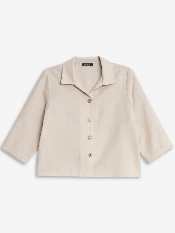 Hi Lo Button Down Blouse sold by Revolution Boutique