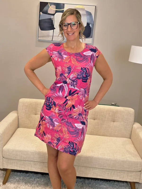 Linen Cap Sleeve Dress sold by Revolution Boutique