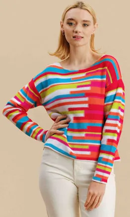 Stripe Crew Neck Sweater sold by Revolution Boutique