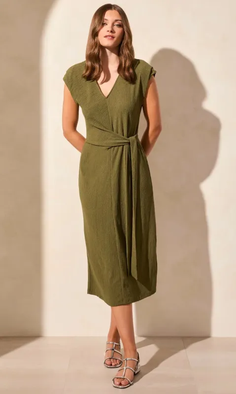 Dolamn Sleeve Dress w/Front Tie sold by Revolution Boutique