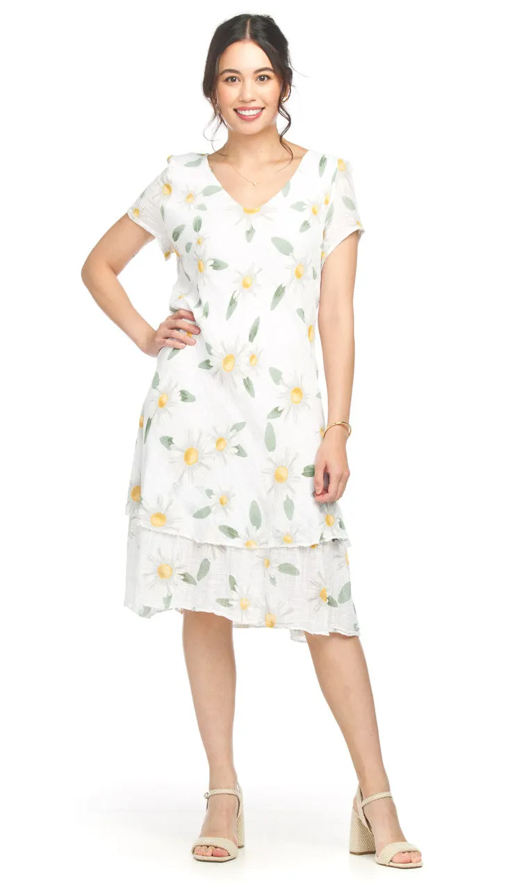 Cotton Crinkle Floral Dress sold by Revolution Boutique