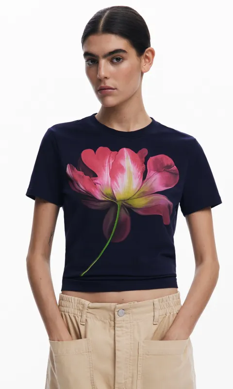 Cotton Flower Tee Shirt sold by Revolution Boutique