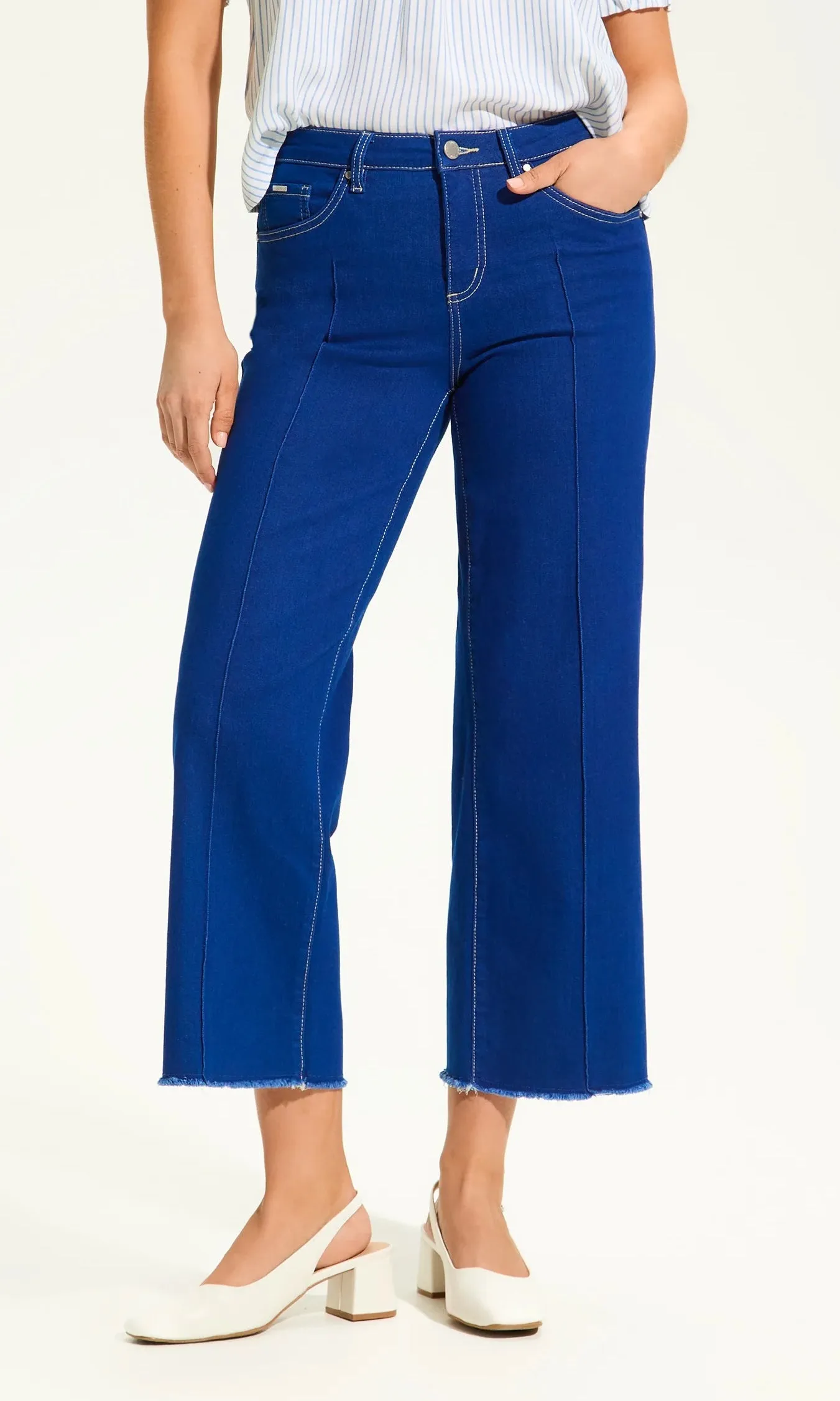 Cotton Wide Leg Crop Denim sold by Revolution Boutique