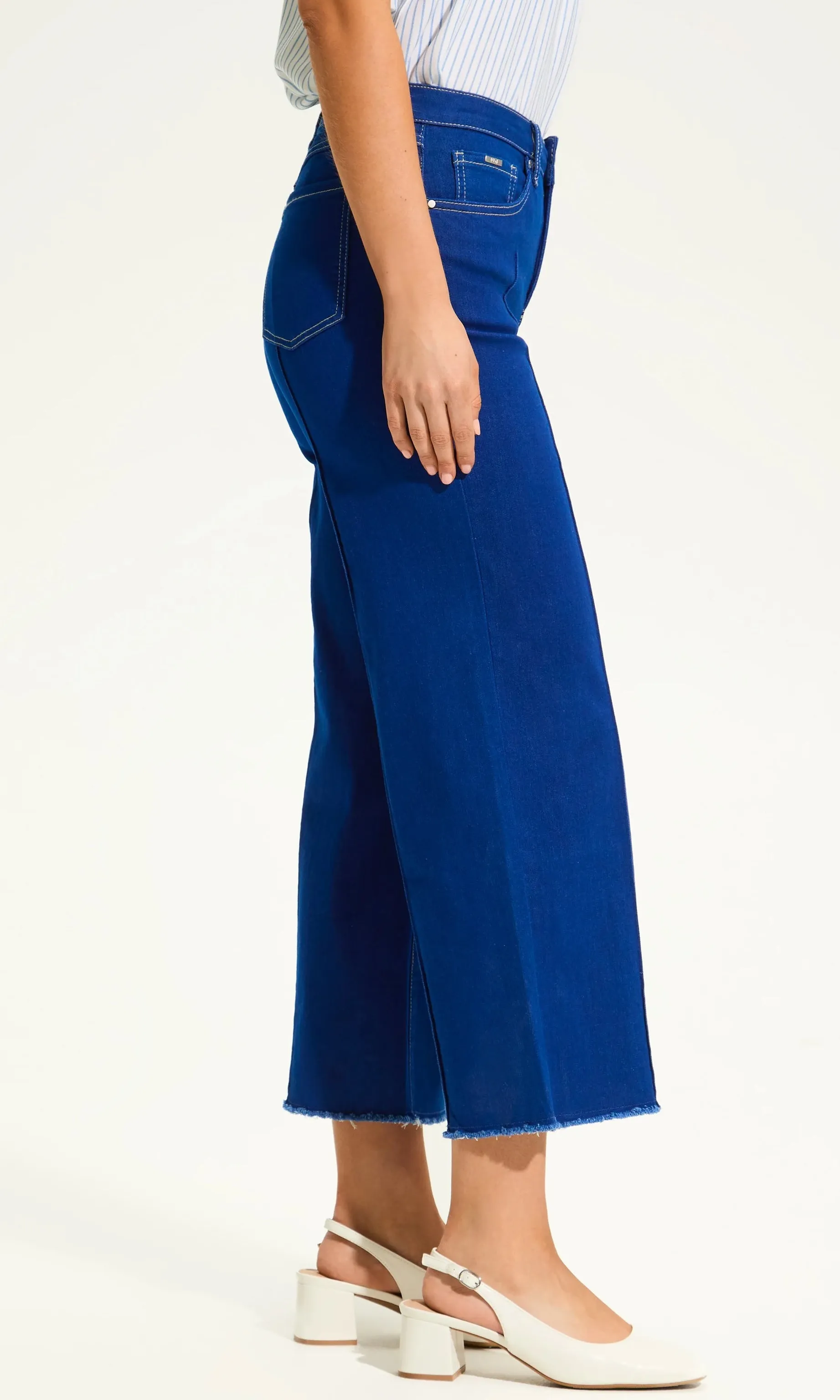 Cotton Wide Leg Crop Denim sold by Revolution Boutique product image thumbnail 3