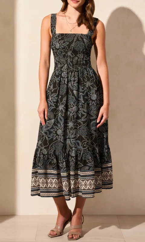 Lined Ruched Maxi Dress sold by Revolution Boutique