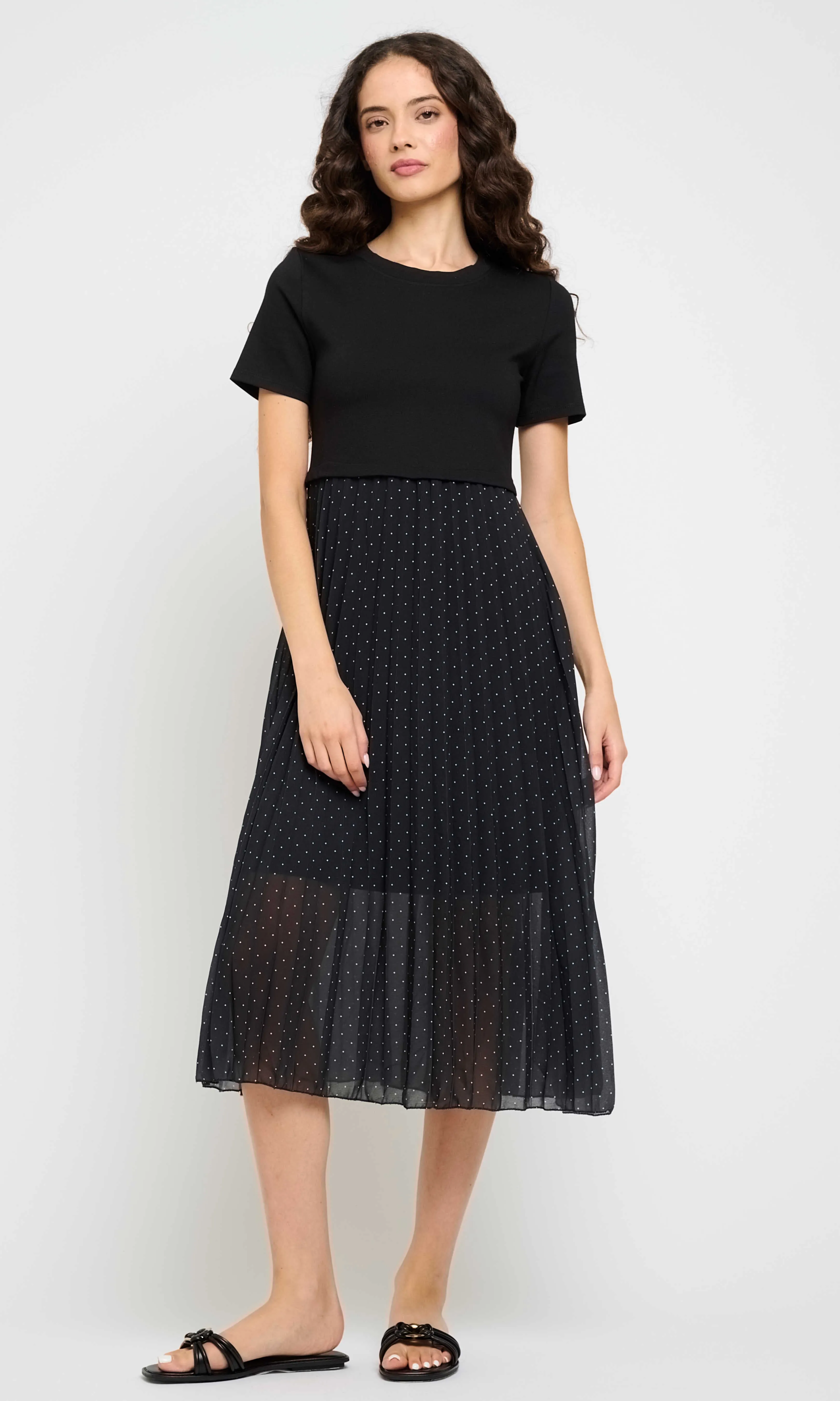 Sheer Overlay Flowy Dress sold by Revolution Boutique