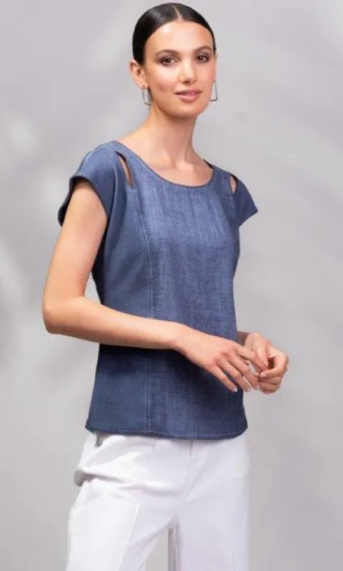 Shoulder Cut-Out Top sold by Revolution Boutique