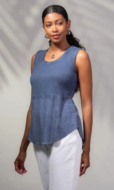 Hi-Lo Hem Chambray Top sold by Revolution Boutique