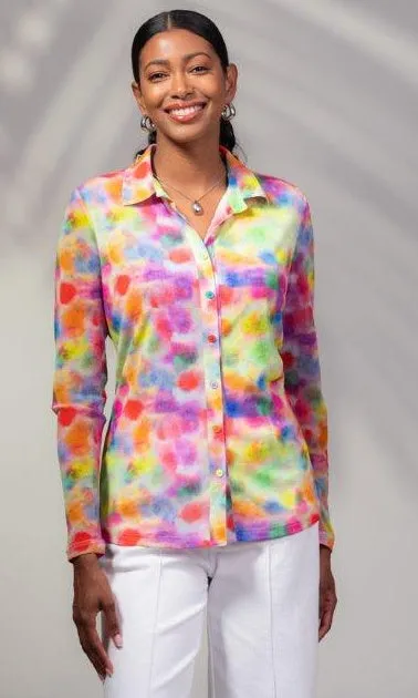 Semi Sheer Button Down Blouse sold by Revolution Boutique