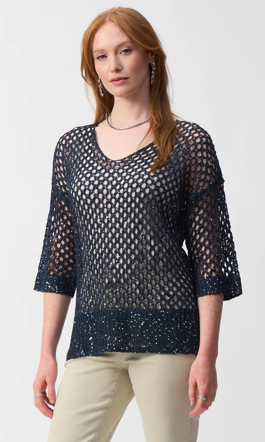 Ribkoff Open Stitch Sweater sold by Revolution Boutique