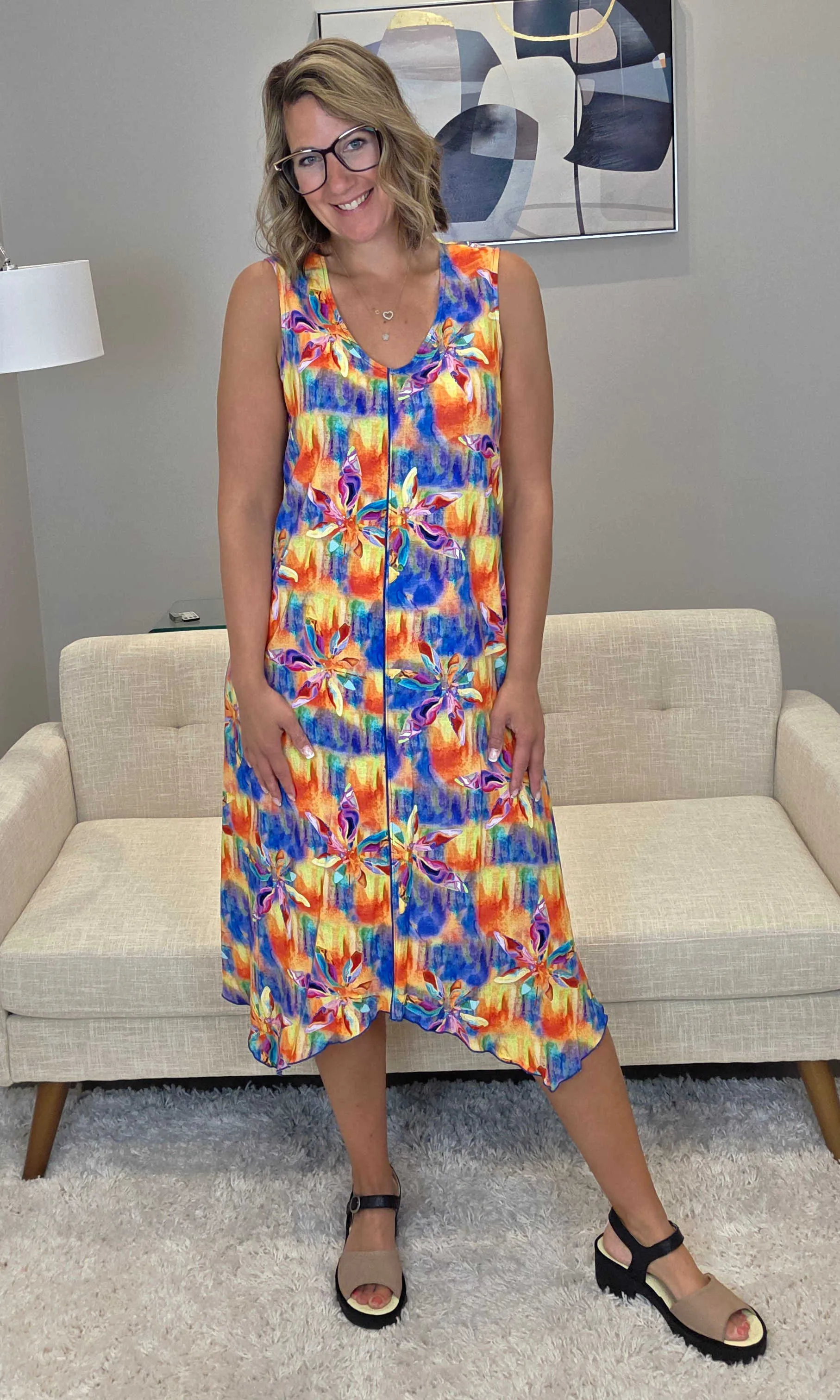 V-Neck Floral Sleeveless Dress sold by Revolution Boutique