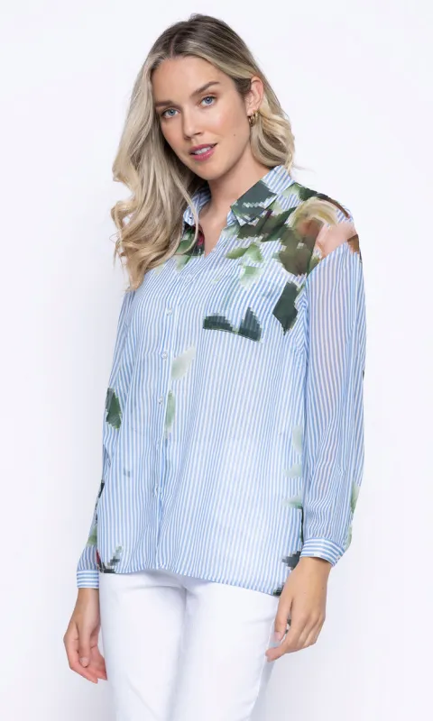 Button Down Blouse W/. Slits sold by Revolution Boutique