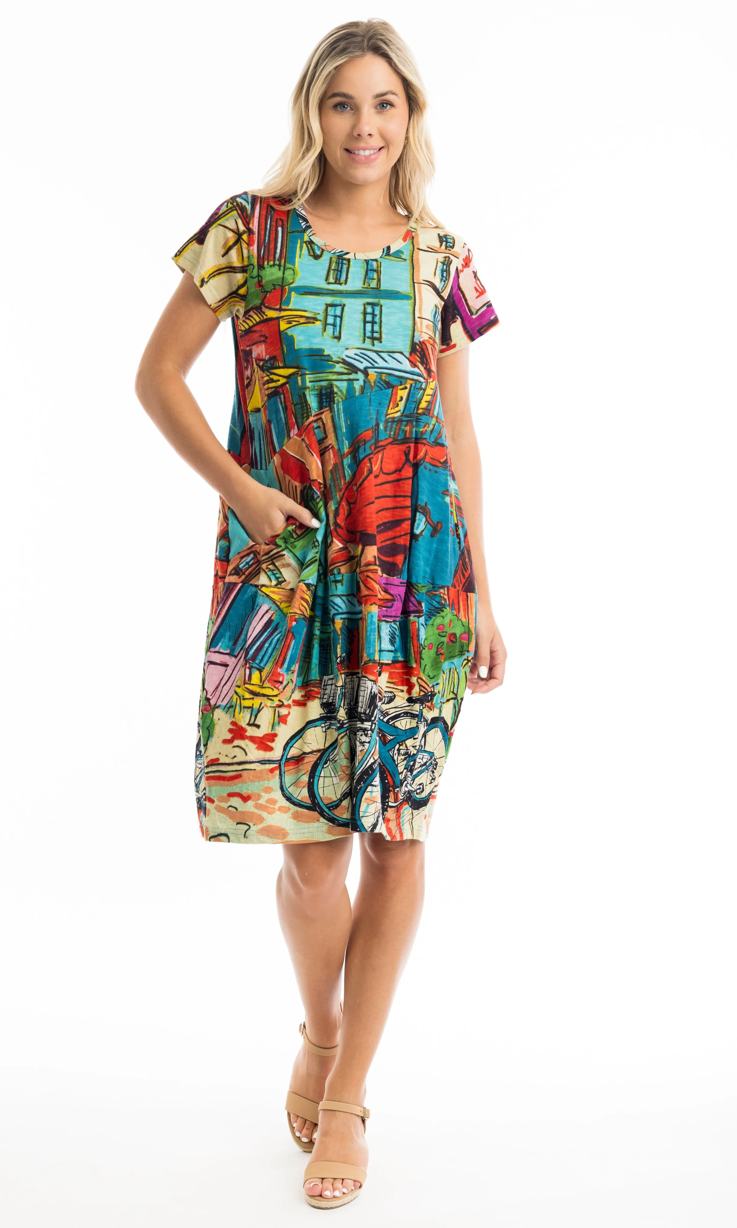 Cotton Scoop Neck Pocket Dress sold by Revolution Boutique