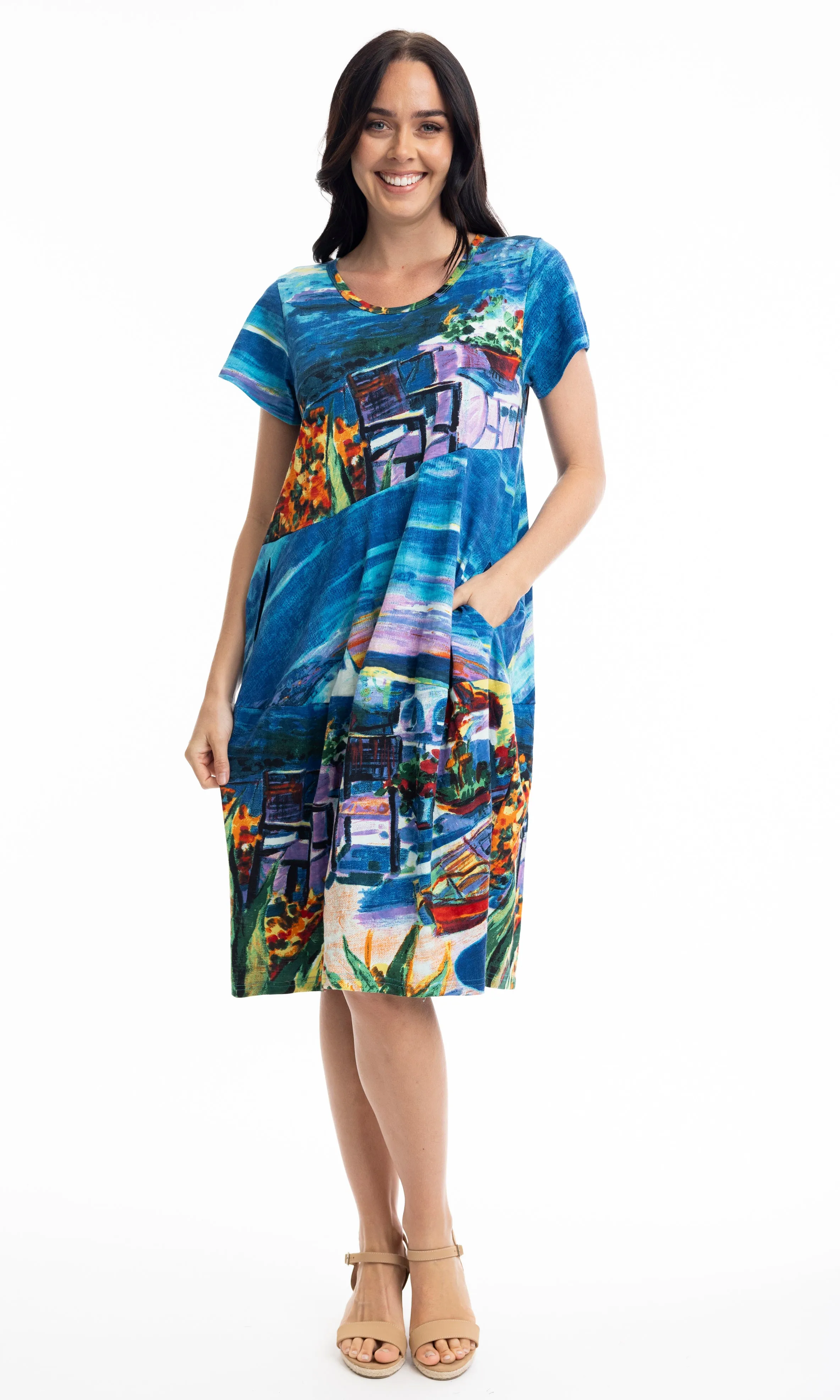 Cotton Scoop Neck Pocket Dress sold by Revolution Boutique product image thumbnail 2