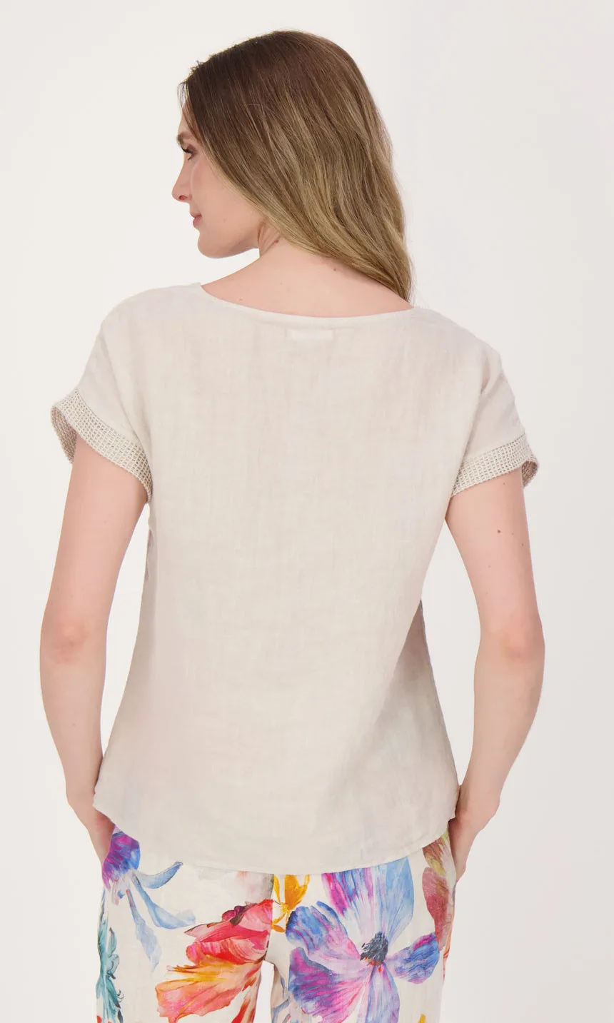 Linen Cap Sleeve Top sold by Revolution Boutique product image thumbnail 2