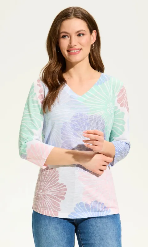 3/4 Sleeve V-Neck Top sold by Revolution Boutique