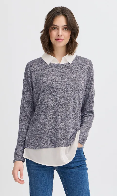 Collared Fooler Sweater sold by Revolution Boutique