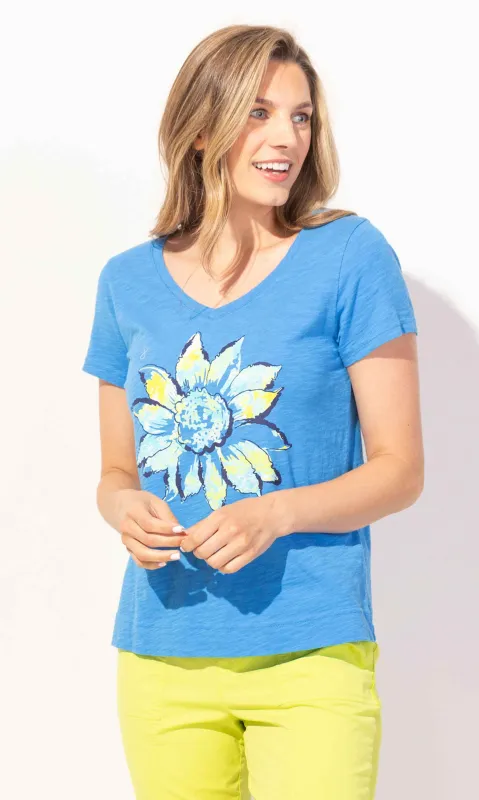 Cotton Subtle V-Neck Top sold by Revolution Boutique