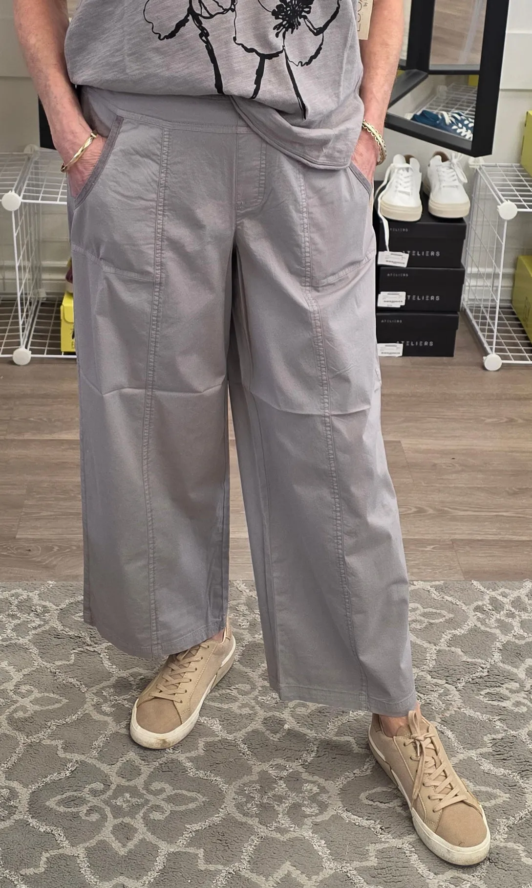 Cotton Pull On Cropped Pant sold by Revolution Boutique product image thumbnail 2