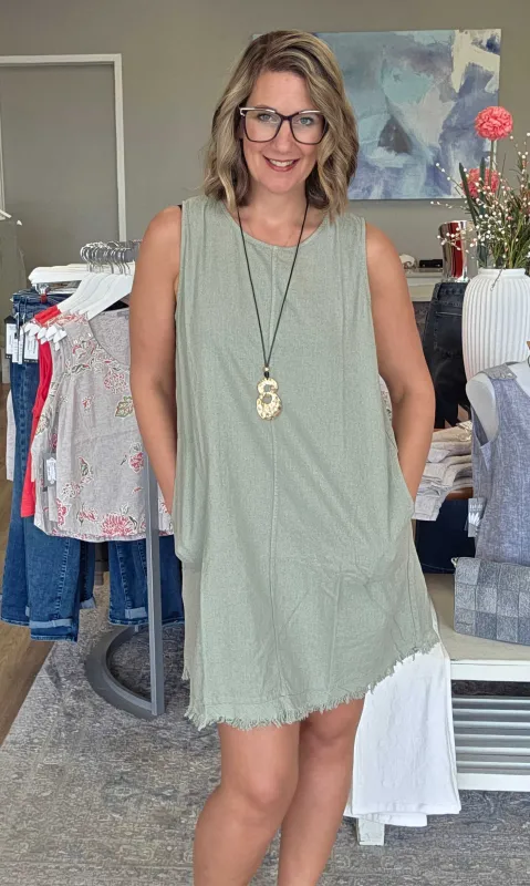 Fringe Hem Dress sold by Revolution Boutique