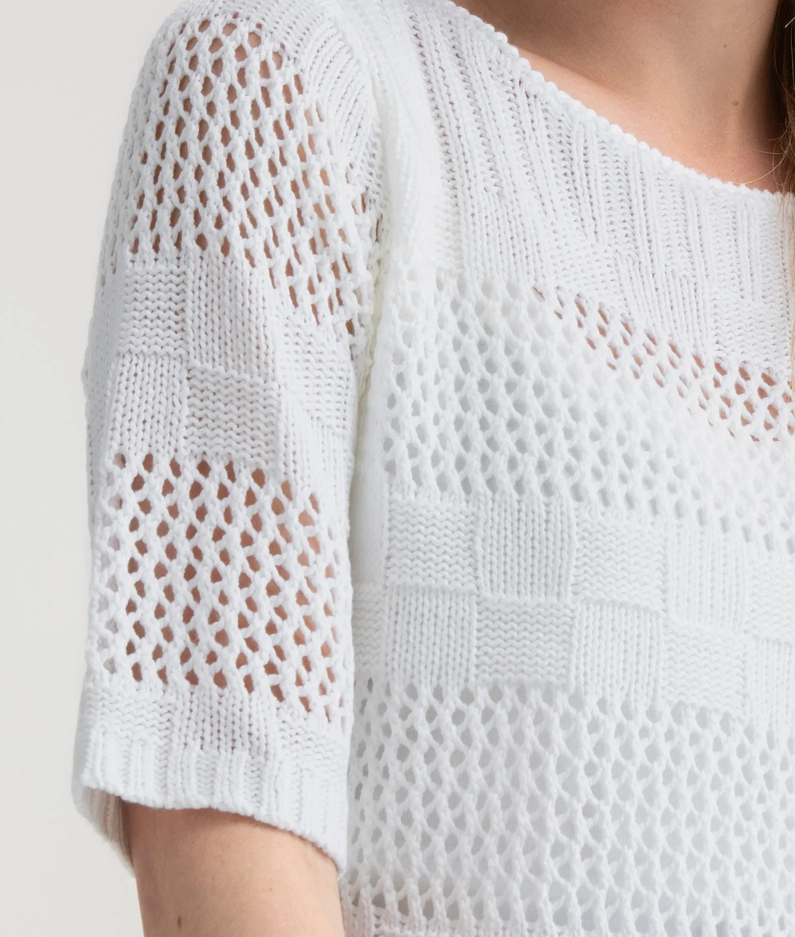 3/4 Sleeve Open Knit Sweater sold by Revolution Boutique product image thumbnail 3