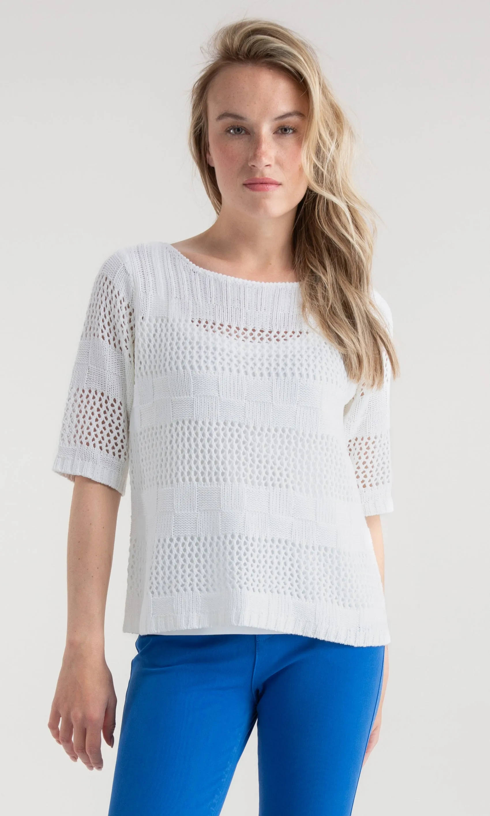 3/4 Sleeve Open Knit Sweater sold by Revolution Boutique