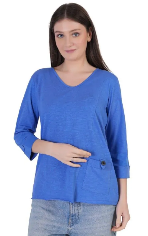 Cotton Patch Pocket Top sold by Revolution Boutique
