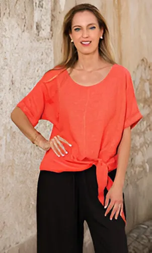 Linen Front Tie Top sold by Revolution Boutique product image thumbnail 2