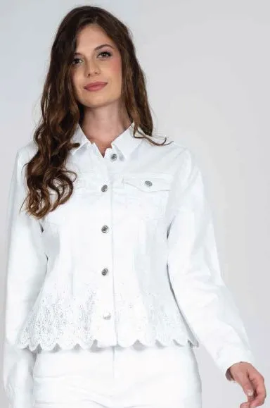 Cotton Scalloped Hem Jacket sold by Revolution Boutique