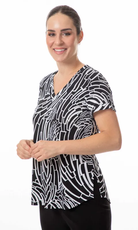 Side Slit V-Neck Top sold by Revolution Boutique