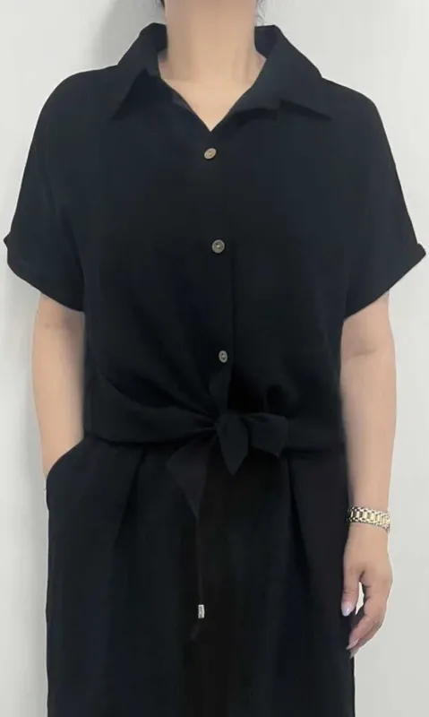 Relaxed Fit Button Up Shirt sold by Revolution Boutique