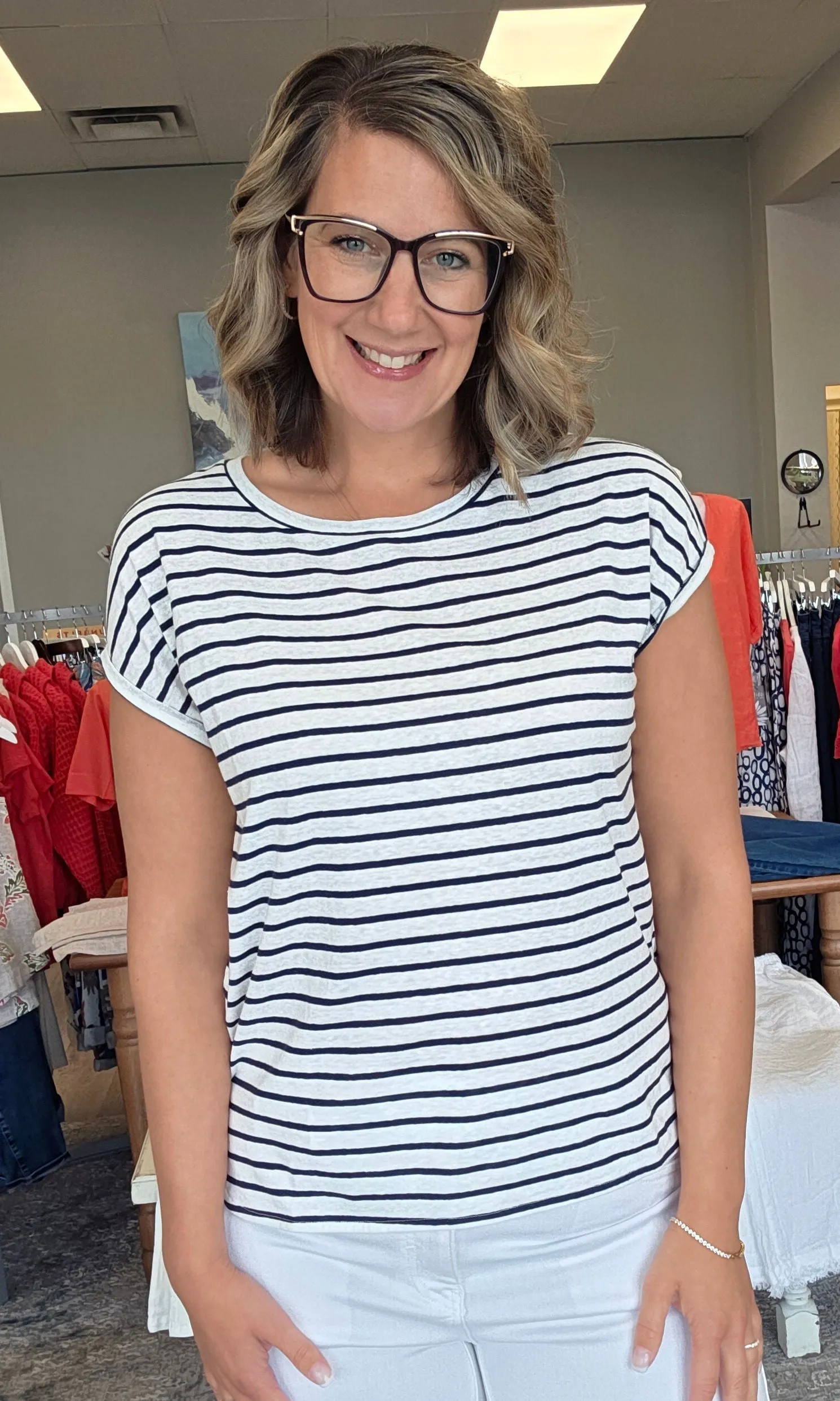 Cap Sleeve Easy Going Tee sold by Revolution Boutique product image thumbnail 2