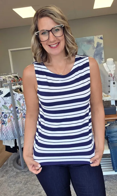 Nautical Striped Tank sold by Revolution Boutique