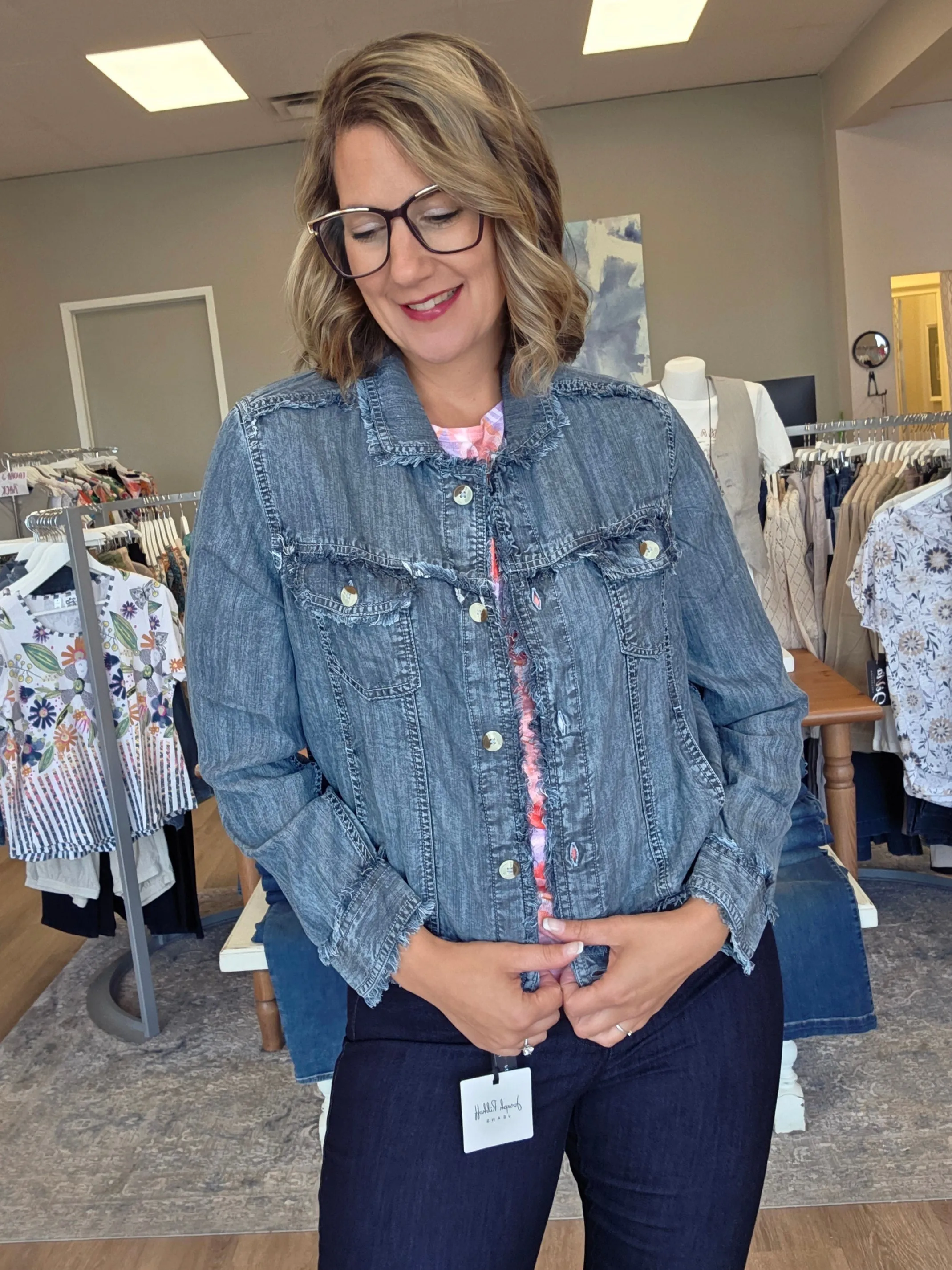 Frayed Hem Detail Jacket sold by Revolution Boutique product image thumbnail 2