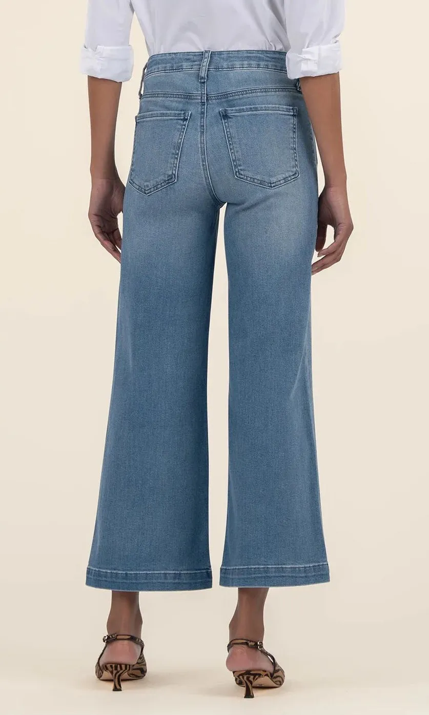 Patch Pocket Cropped Flare Denim sold by Revolution Boutique product image thumbnail 2
