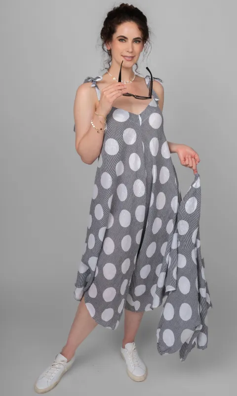 Linen Tie Strap Romper sold by Revolution Boutique