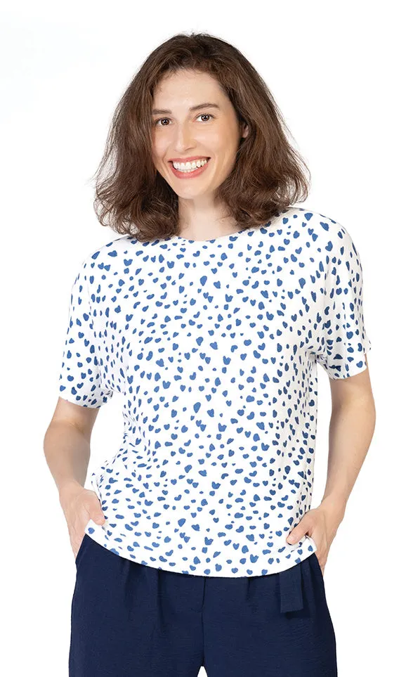 Scattered Heart Knit Top sold by Revolution Boutique