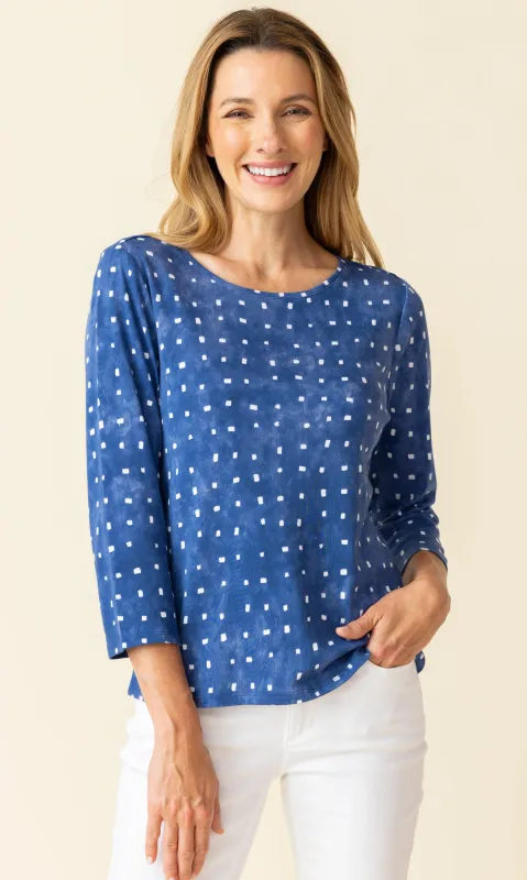 3/4 Sleeve Cotton Top sold by Revolution Boutique