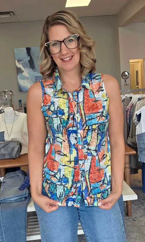 Button Front Blouse sold by Revolution Boutique