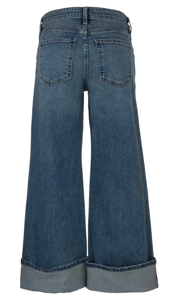 Cuffed Hem Wide Leg Denim sold by Revolution Boutique product image thumbnail 2