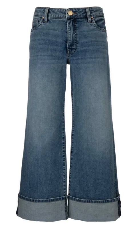 Cuffed Hem Wide Leg Denim sold by Revolution Boutique